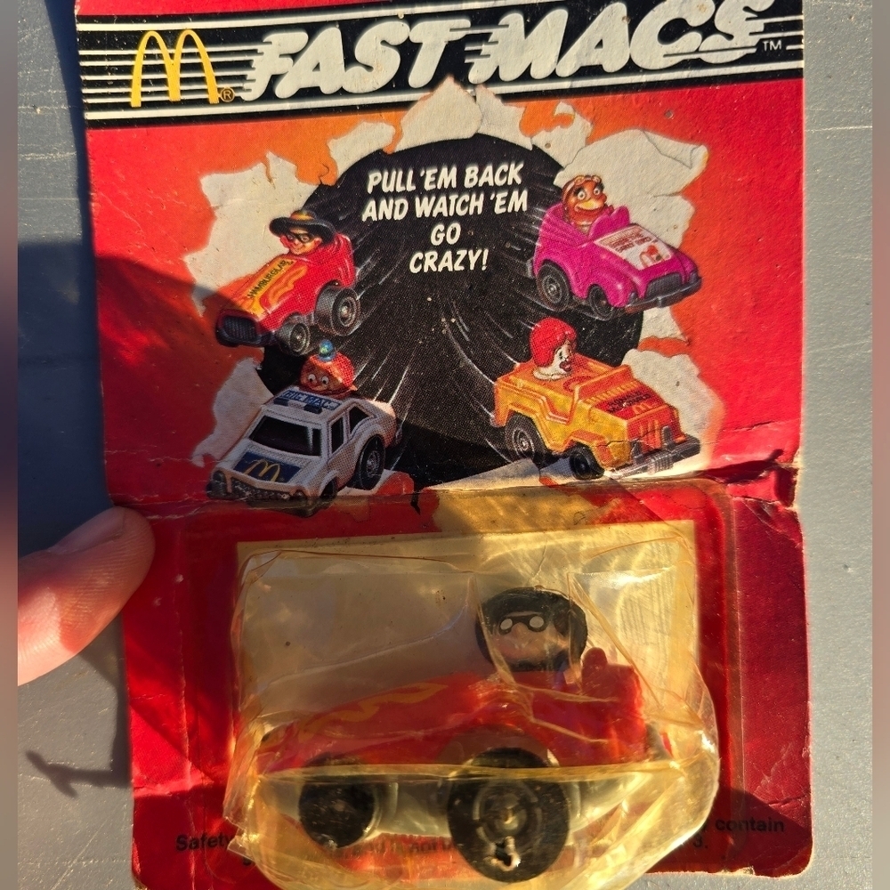 1985 Vintage McDonalds Fast Macs Car Hamburglar Roadster Happy Meal Toy